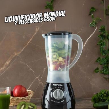 Liquidificador Mondial Power- L-550 com 2 Velocidades + Pulsar e 550W - Preto